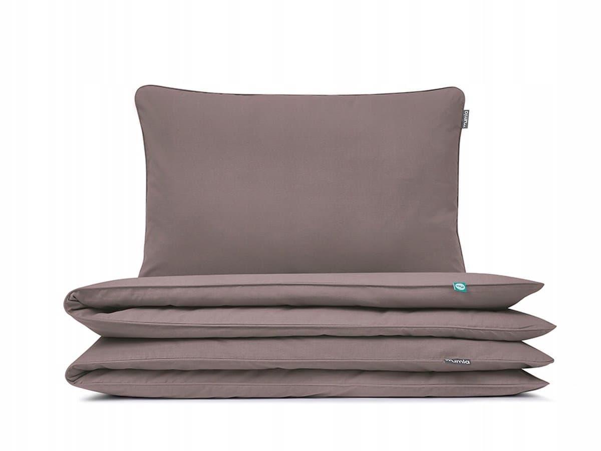 Basic Katoenen Dekbedovertrek Chocoladebruin 90x120cm + 60x40cm