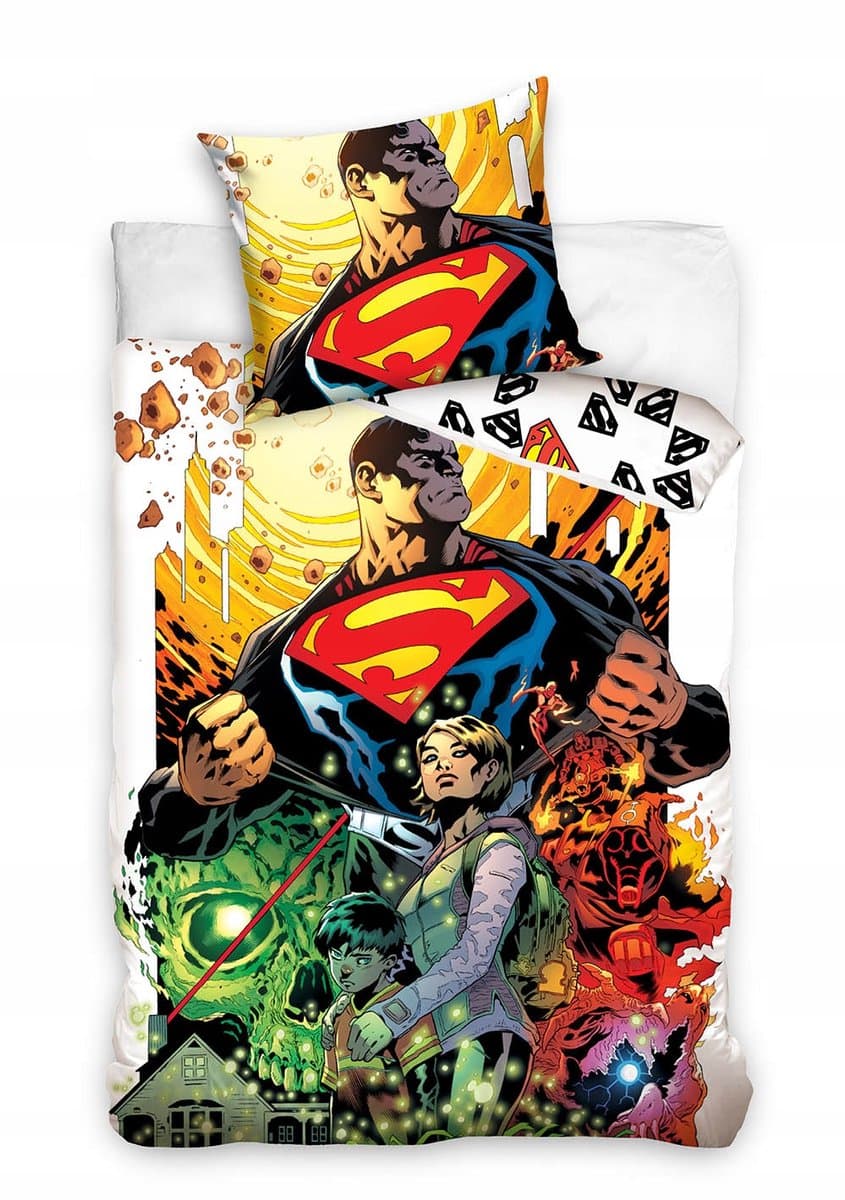 Kinderbeddengoed Superman 160x200 cm - Katoen met Ritssluiting
