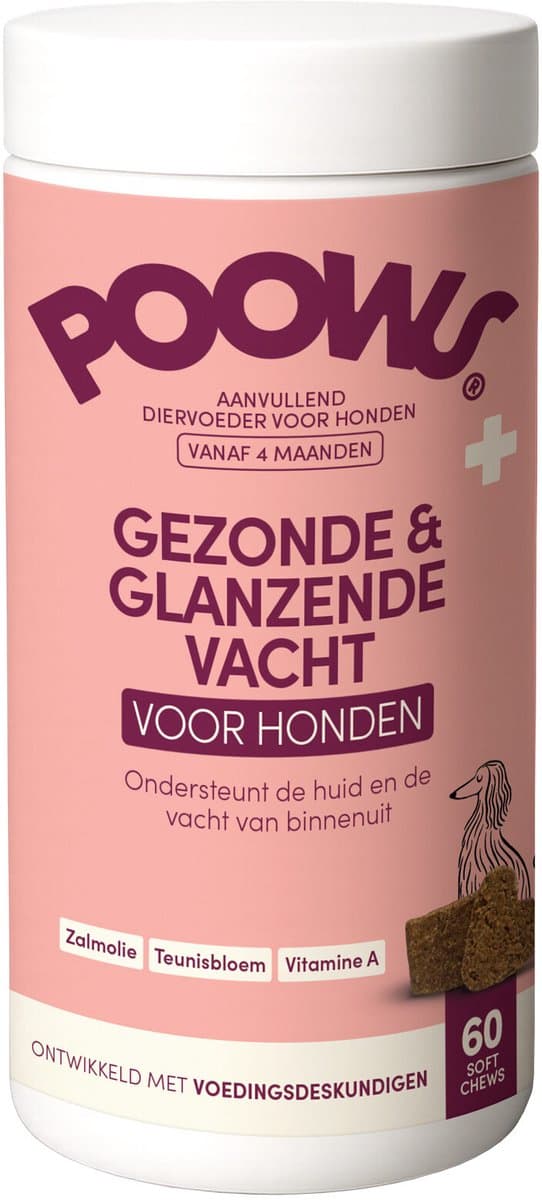 Poows Gezonde & Glanzende Vacht - 60 stuks