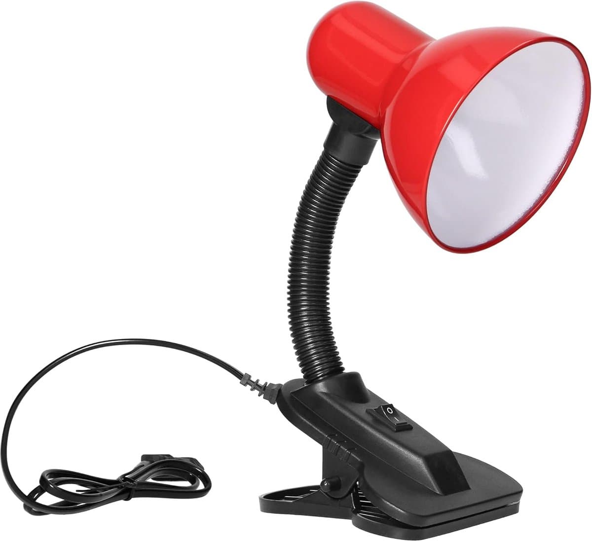 Leeslamp E27 met Clip 40W Staal + Kunststof (Rood)