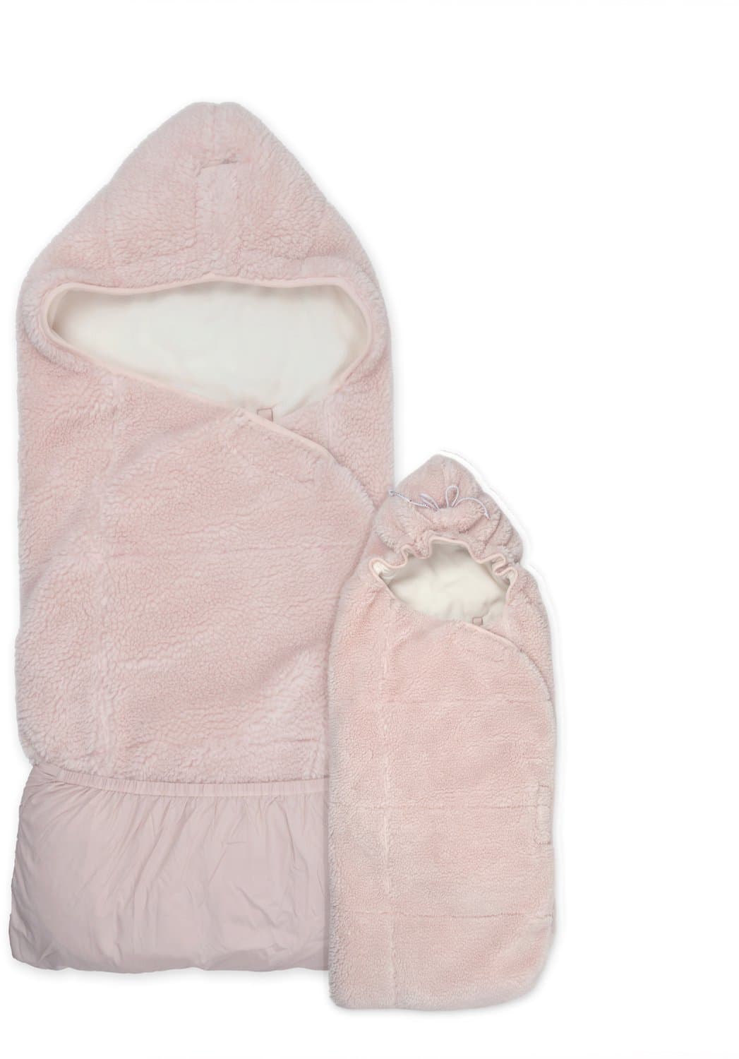 Lodger Wrapper - Teddy Wikkeldeken voor Autostoel - Roze - 0-9 Maanden - Verstelbaar - Omslagdoek Baby