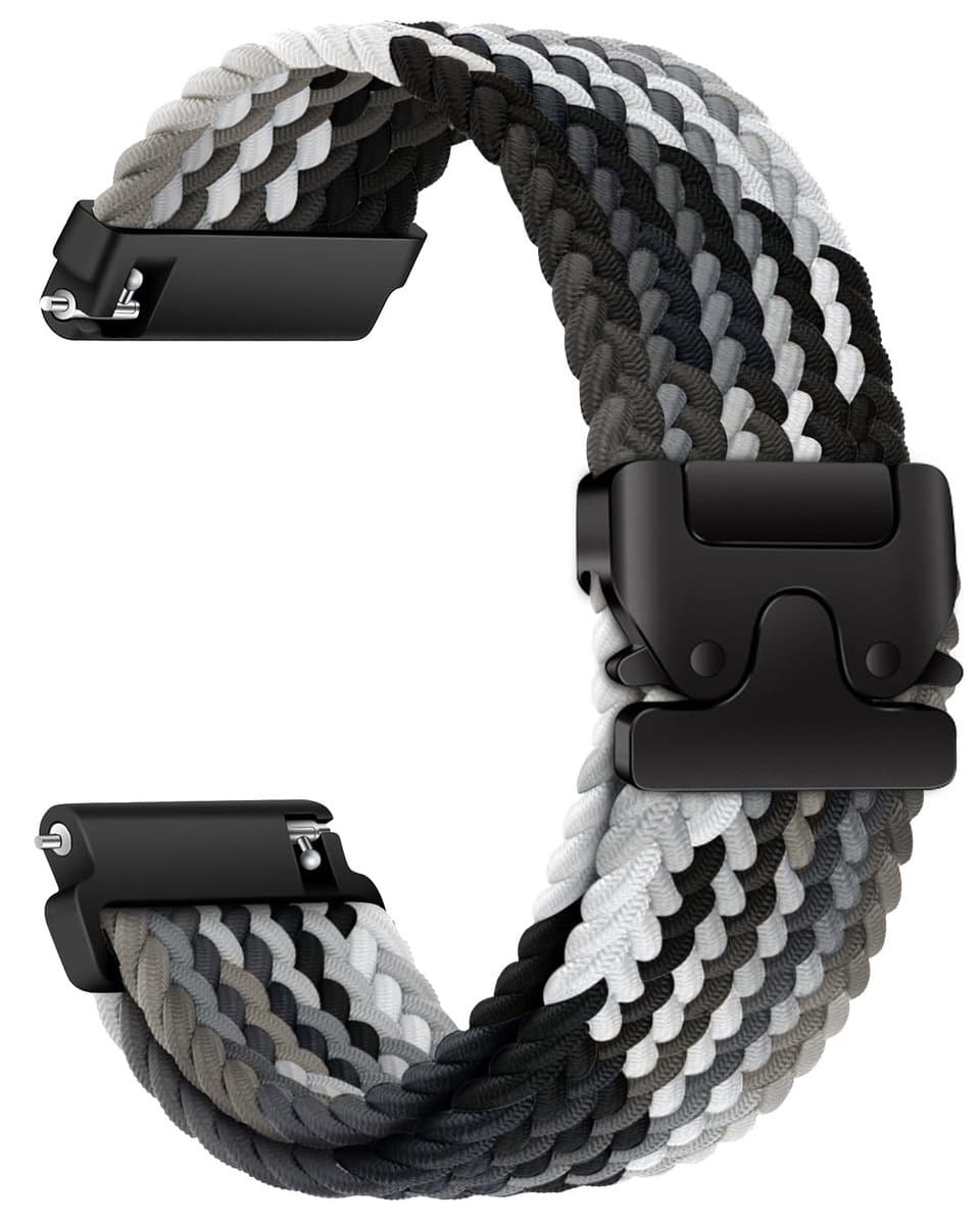 Inovra - 20 mm gevlochten horlogeband voor Amazfit en Garmin sporthorloges