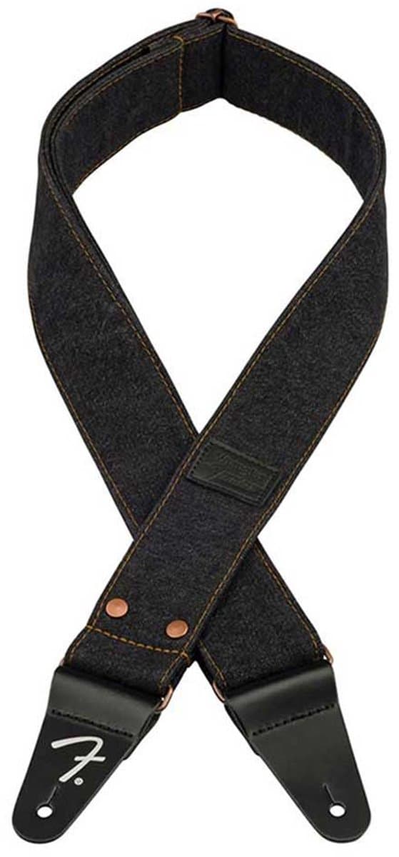 Fender Wrangler Riveted Denim Gitaarband Zwart 0990638005