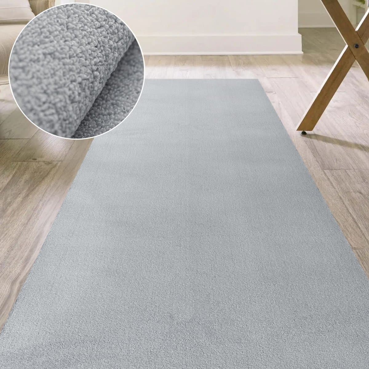ANRO Badmat Grijs 90x220cm Antislip Douchemat Microvezel Wasbaar