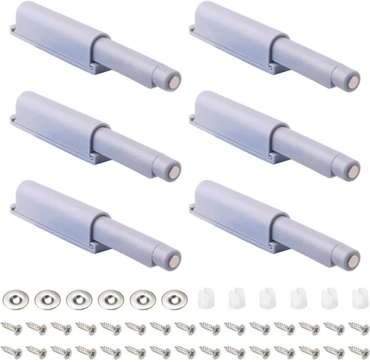 Magnetische deurvergrendeling - push om open te maken - grauw