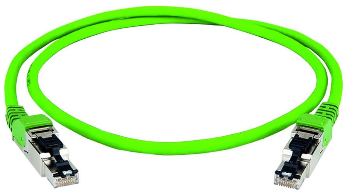 Telegärtner 100017345 RJ45 Netwerkkabel, patchkabel CAT 5 Groen Met anti-kniktule 1 stuk(s)