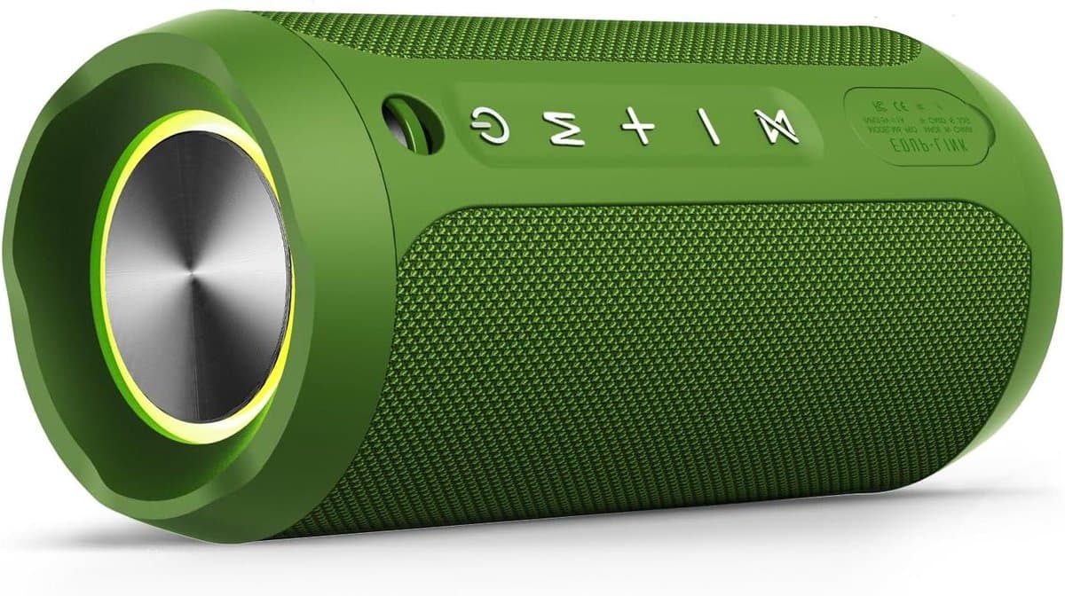Draagbare Bluetooth Luidspreker - Waterdichte Speaker - Buitenfeestjes en Reizen - 20W Stereo Geluid - 20 Uur Speeltijd - Groen