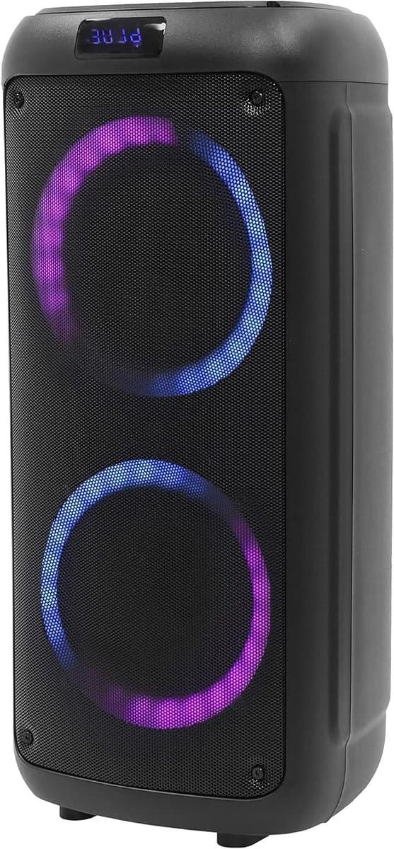 Draagbare Luidspreker - Muziekbox Accu - Feesten Muziek - Met Lichteffecten - 220x240x500mm - Zwart