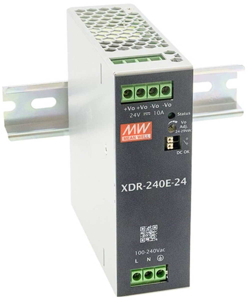 MW Mean Well XDR-240E-24 DIN-rail netvoeding 24 V 10 A 240 W Inhoud 1 stuk(s)