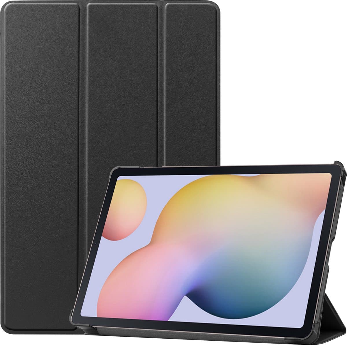 3-Vouw sleepcover hoes - Geschikt voor Samsung Galaxy Tab S7 / Tab S8 - Zwart