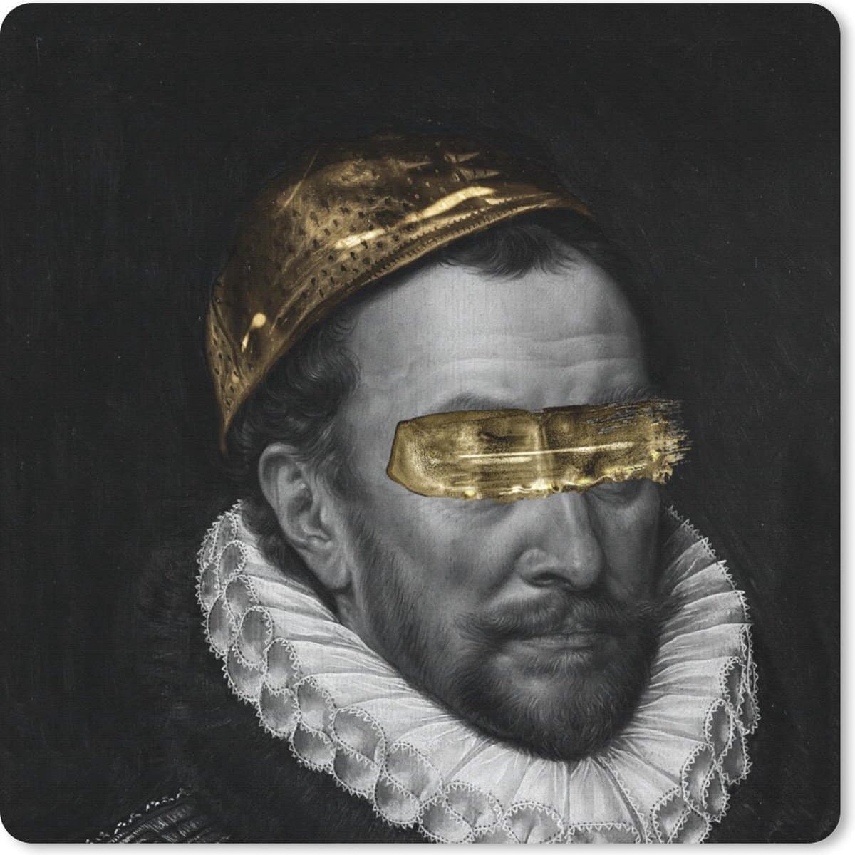 Muismat 30x30 cm - Mousepad Willem van Oranje - Kunst - Verf - Muismatten