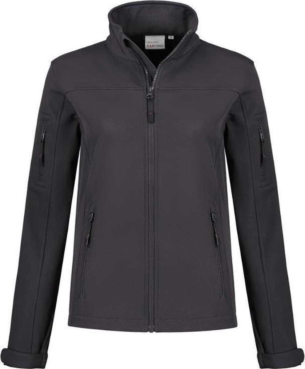 Santino Santo Dames Softshell stretch - Donkergrijs - L