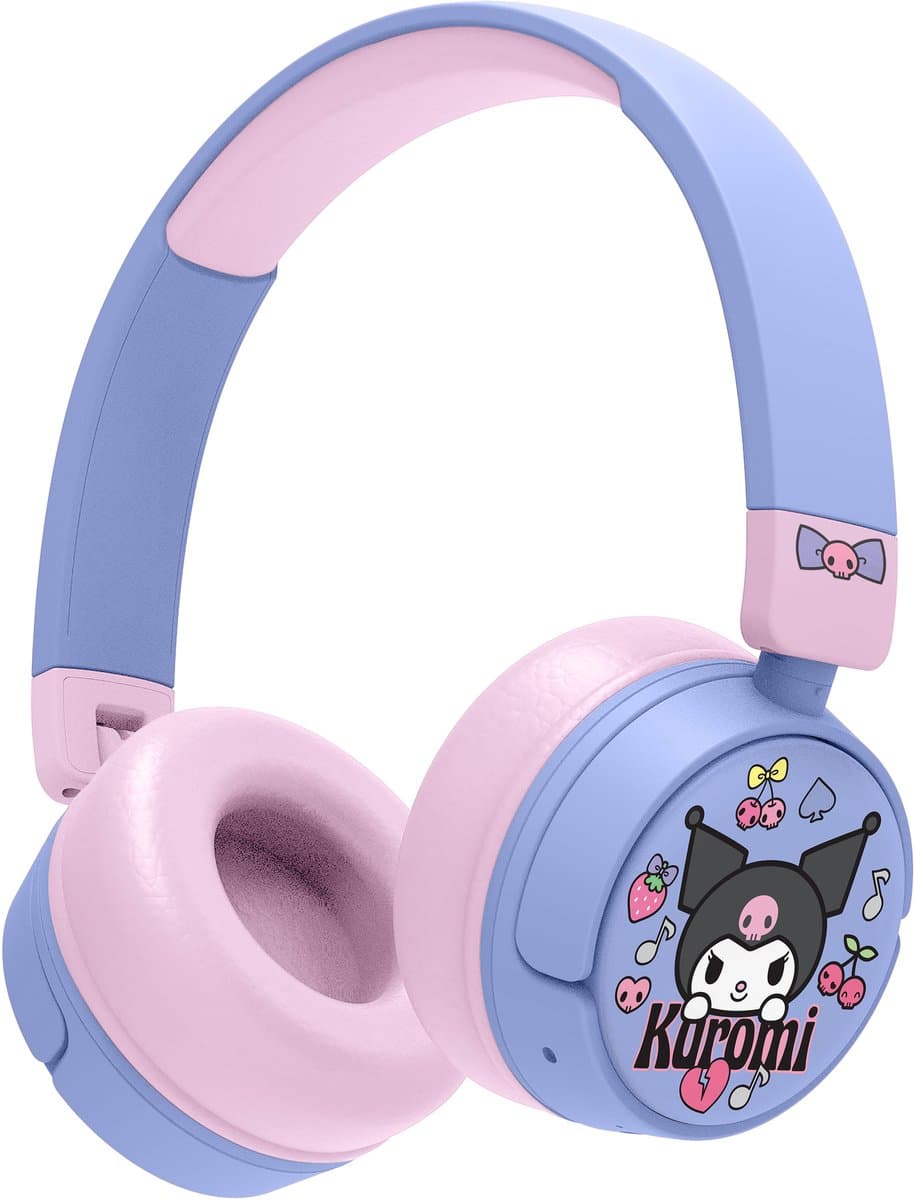 Kuromi - draadloze kinderkoptelefoon - volumebegrenzing - microfoon - inklapbaar - lange batterijduur