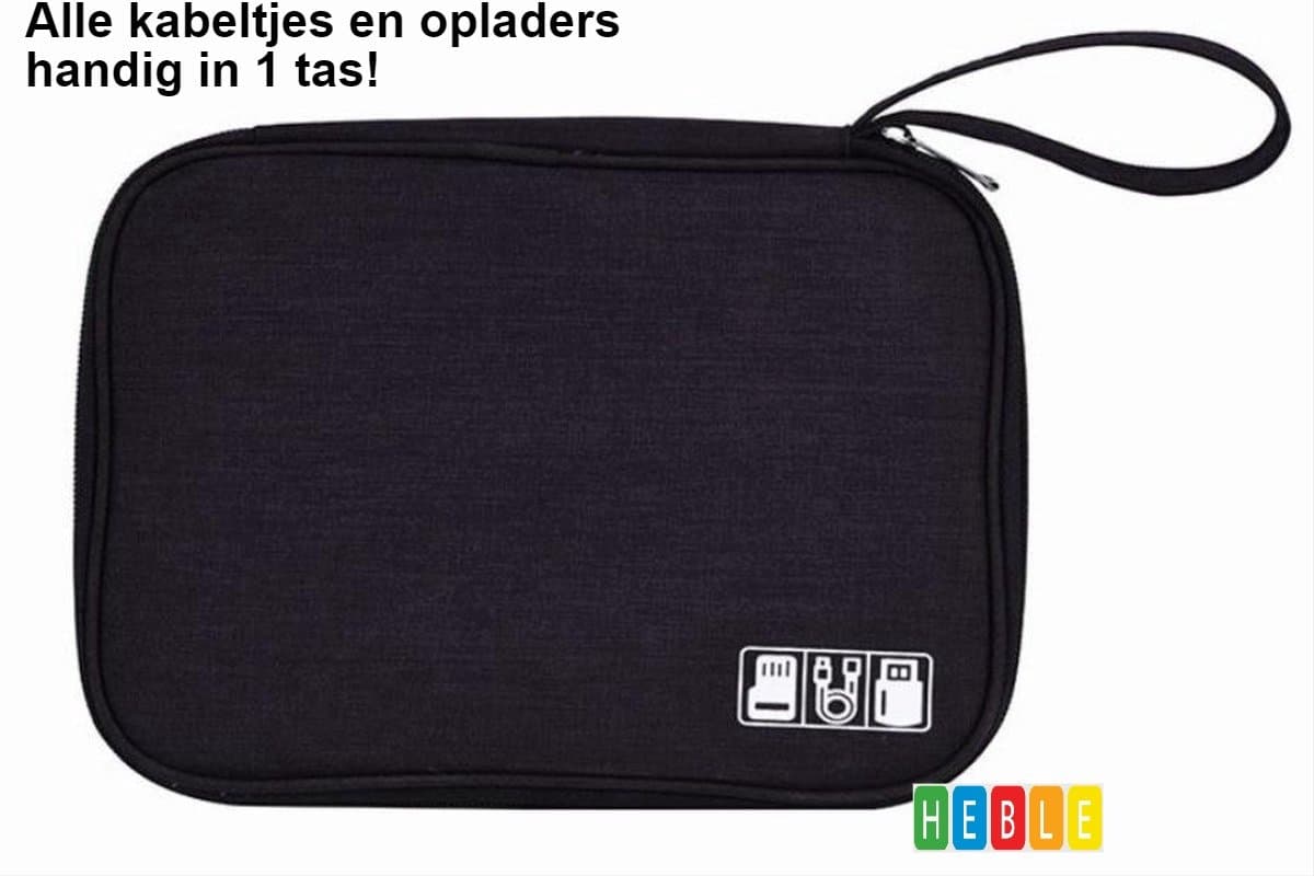 *** Organiseer je elektronica accessoires ~ Reis etui kabeltas - Handig in 1 tas - van Heble® ***