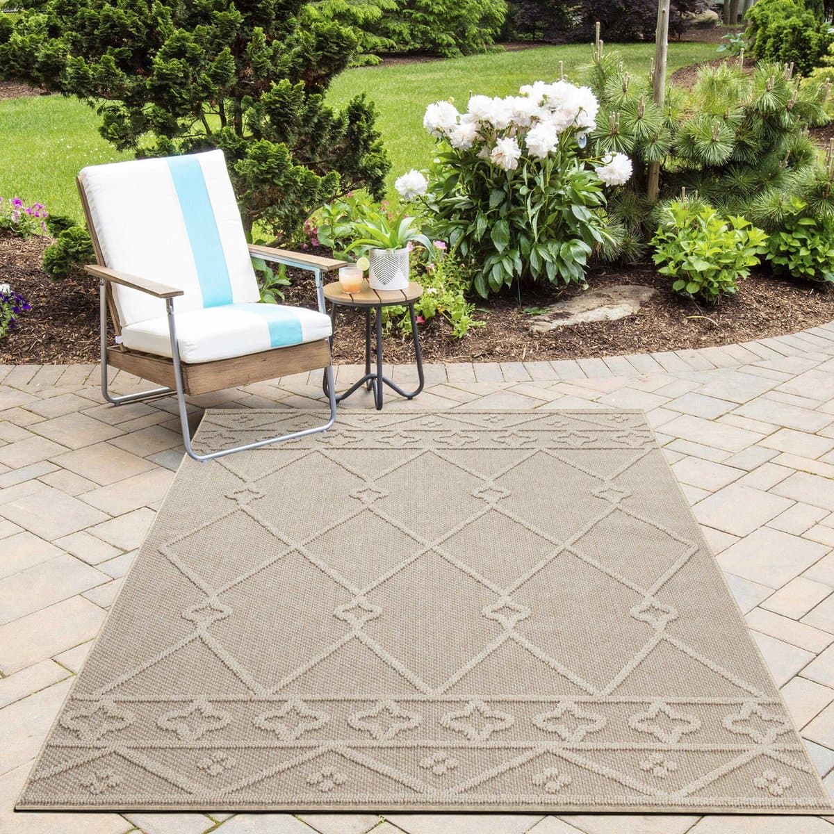 Natur Vloerkleed Lucia Buitenkleed Sisal Laagpolig Indoor en Outdoor Beige
