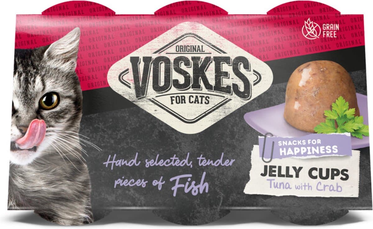 Voskes Tender Pieces Tonijn - Krab - 12 x 6 x 25 gr - Voordeelverpakking