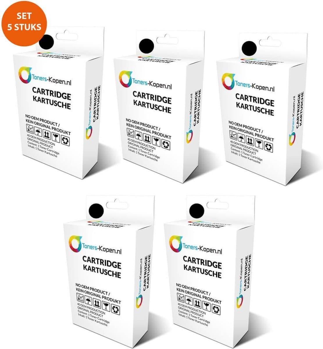 HP 364XL CB321EE CN684EE - 5X Pack Huismerk Inktcartridge Zwart 21ml - HP inktcartridge - CB321EE compatible - CB321EE alternatief - DeskJet OfficeJet fotosmart - Wireless B109 B110