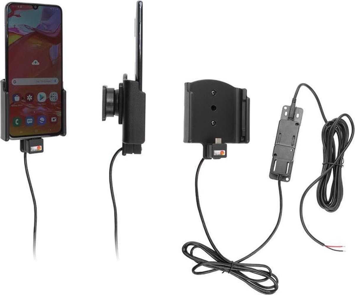 Brodit houder geschikt voor Samsung Galaxy A70 Actieve houder met vaste voeding