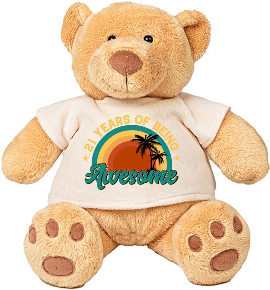 21 Years Of Being Awesome Pluche Beer - jarig - cadeau - verjaardag - verjaardagcadeau - knuffel