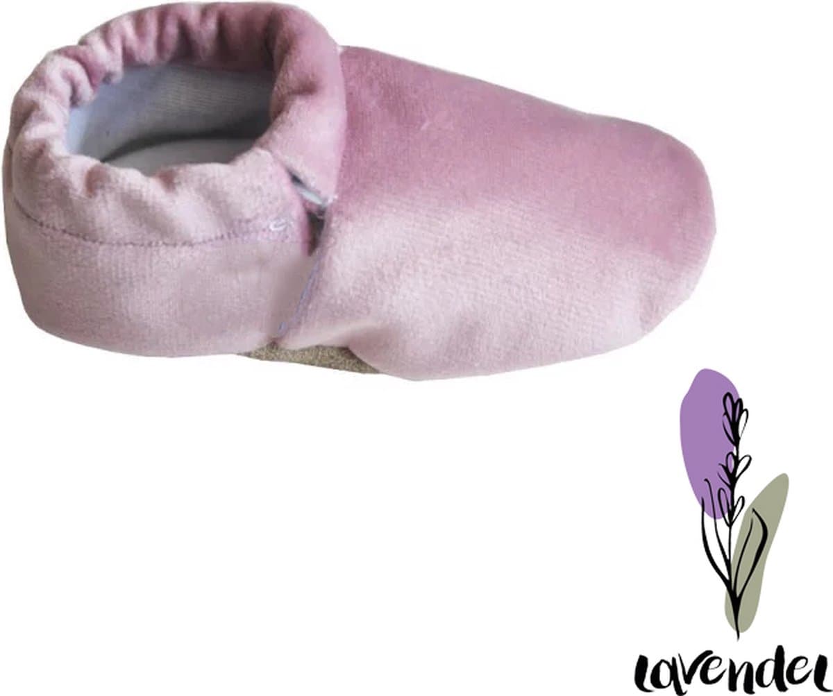 ZOMER Baby Slofjes, Pantoffels, Sloffen, Zacht Katoenen - Roze Fluweel EU 21-22