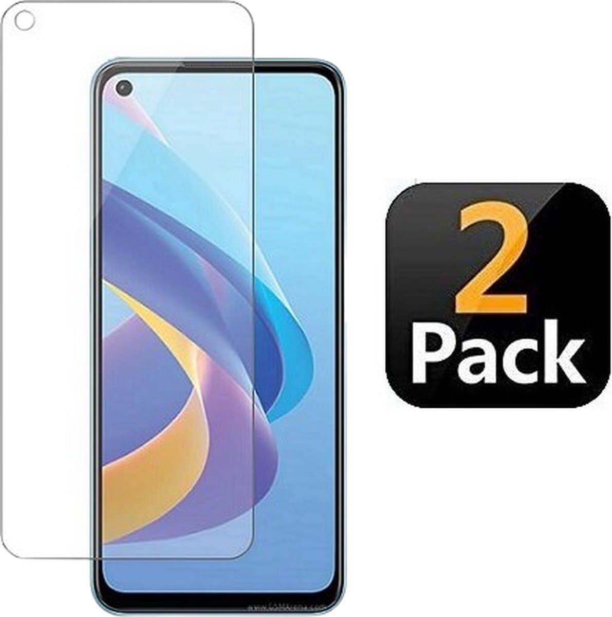 Oppo A76 Screenprotector Beschermglas 2x