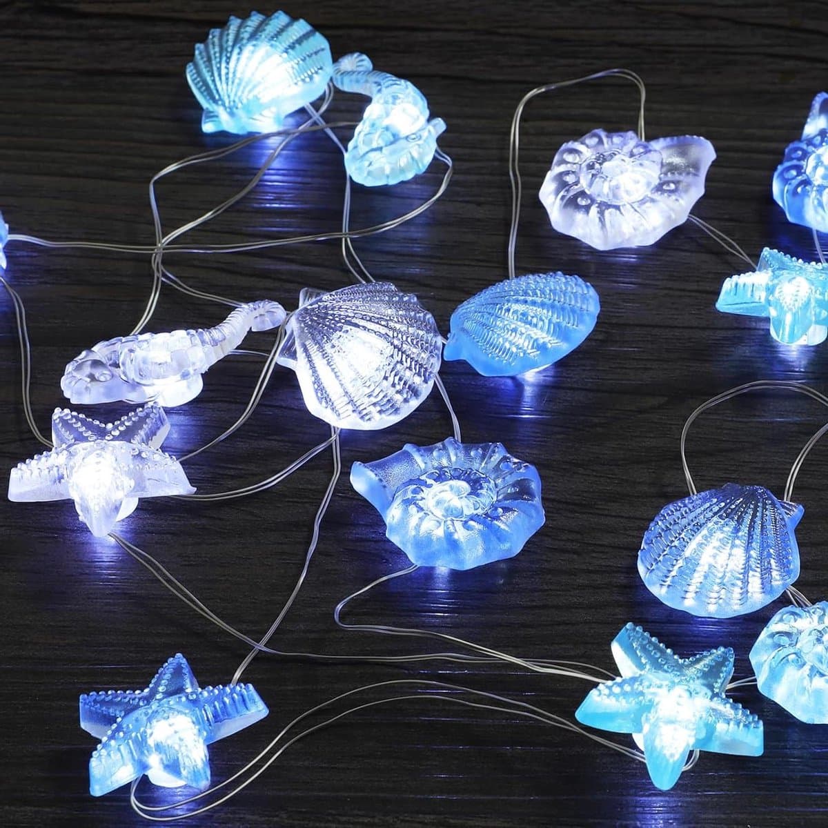 Lichtsnoer Zeedieren - Lichtketting Batterij - Feestelijke Decoratie - Met Timerfunctie - 2 meter - Blauw