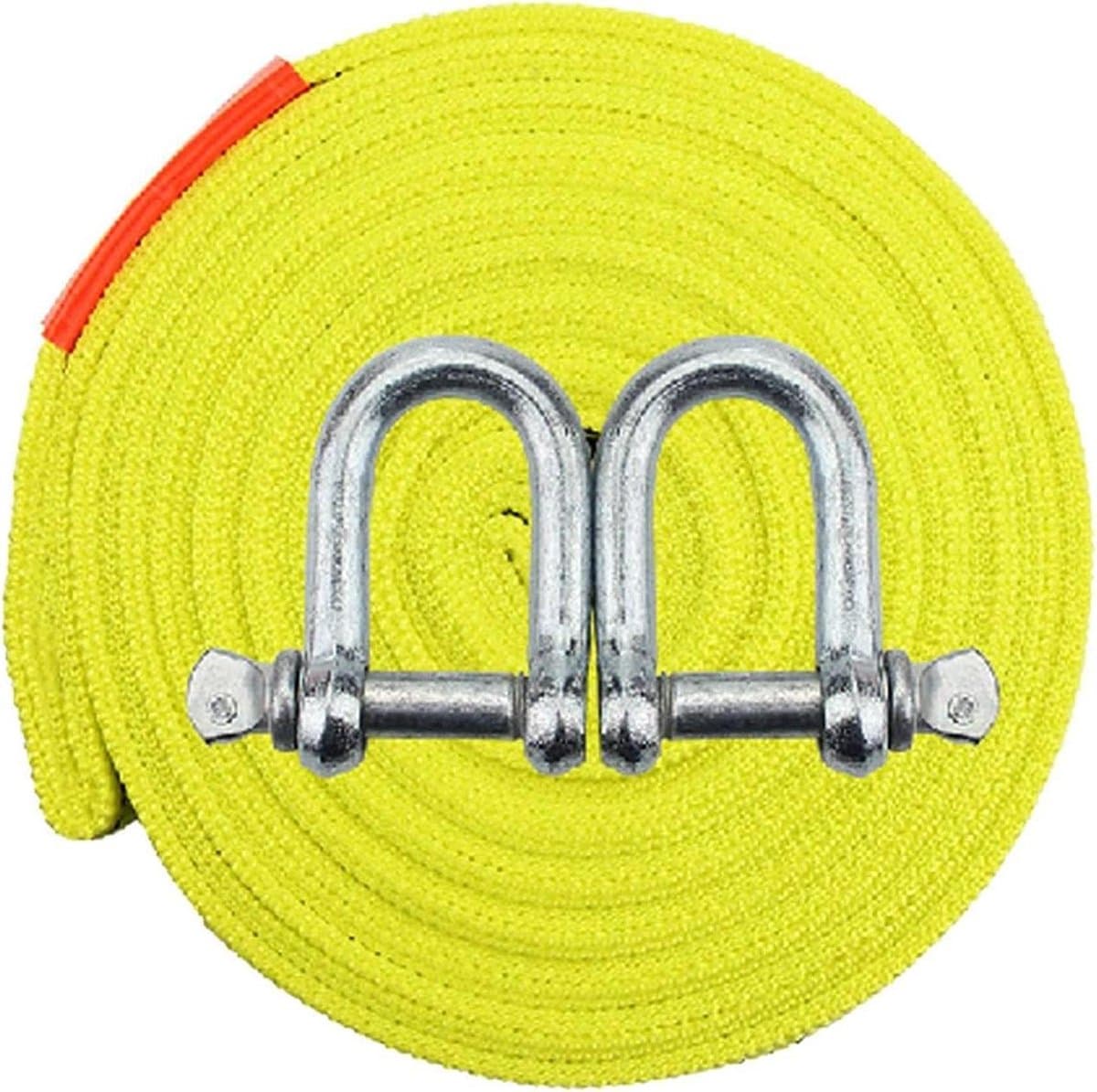 Sleepkabel Auto - Trekkabel Nylon - Voertuig Hulp - Versterkte Haken - 5 Ton Capaciteit - Geel