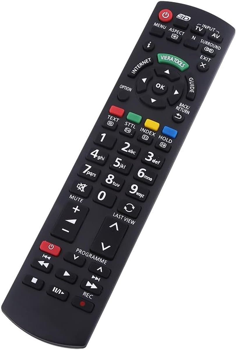 TV Afstandsbediening - Universele Vervanger - TV Bediening - Direct Gebruiksklaar - Compact Formaat - Zwart