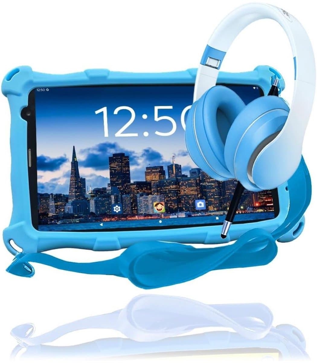 RONN® Kindertablet Deplay - Kinder Tablet Deplay - Kindertablet Deplay Pro - Blauw - 23cm x 13cm x 1cm