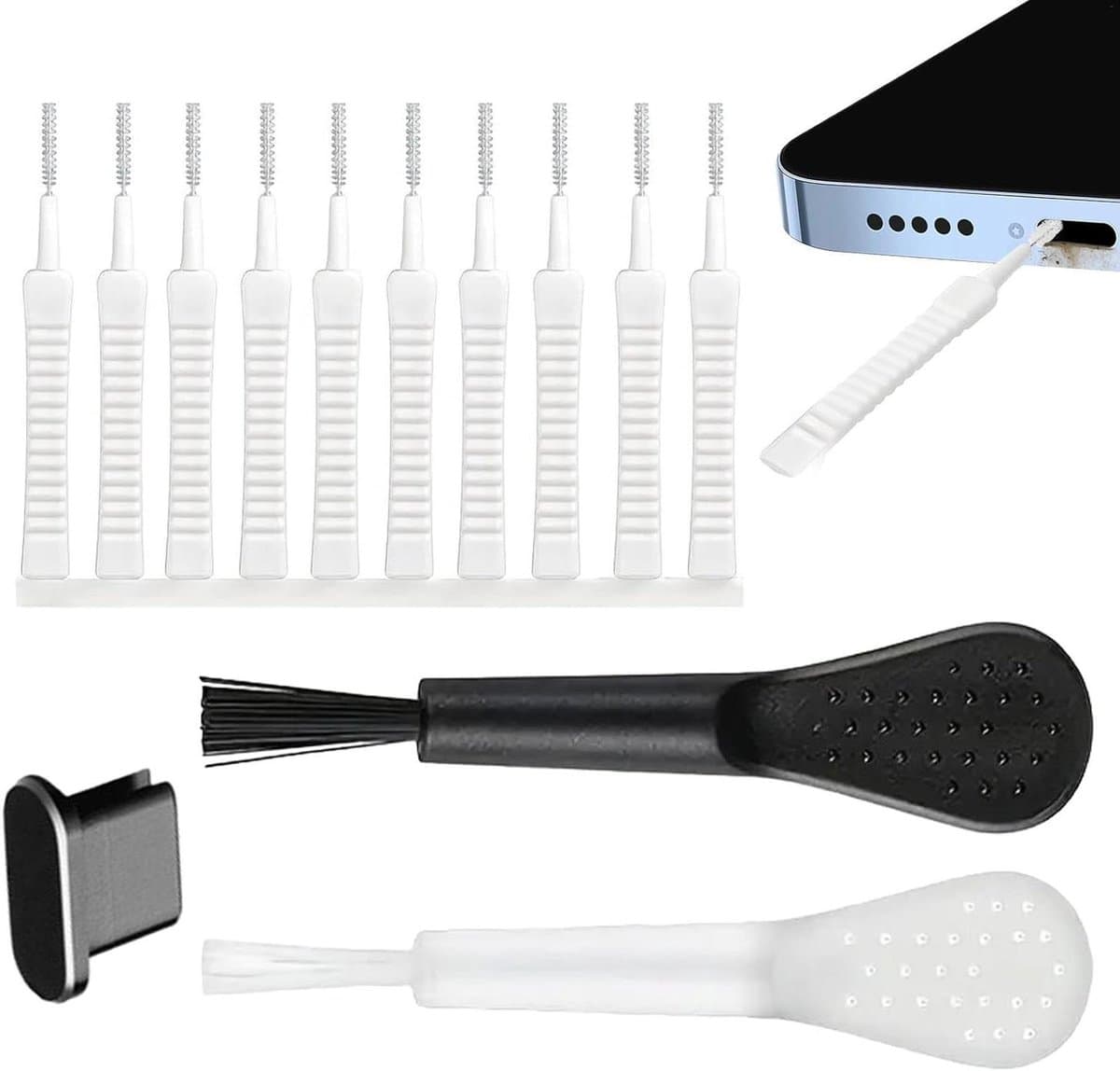 Telefoon Speaker Reinigingsset - Oplaadpoort Kit - Apparaten Onderhouden - Zachte Borstelharen - 13 Stuks - Niet gespecificeerd