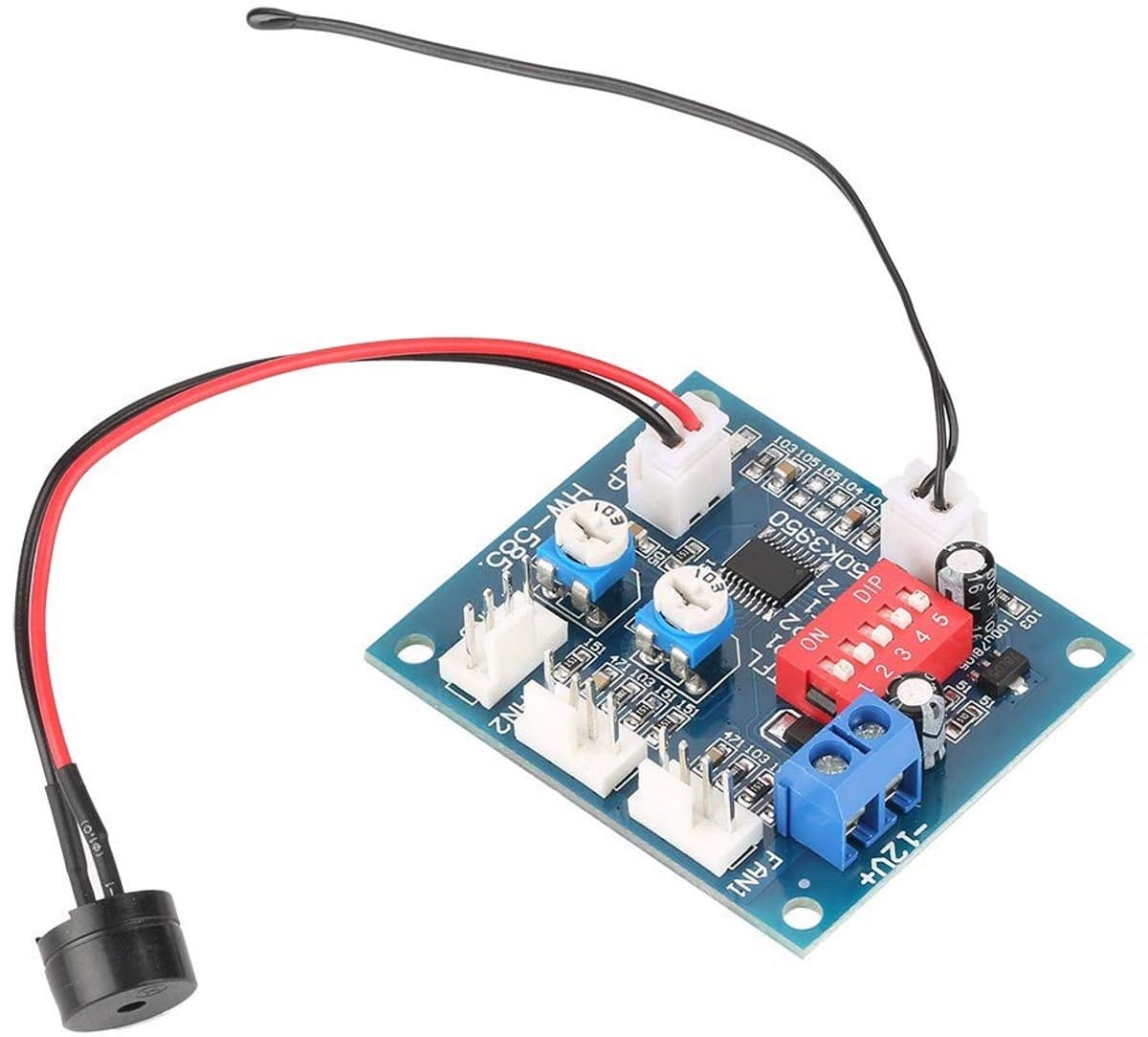 Allecto - PWM Fan Speed Controller Module 12V met Thermostaat en Alarmfunctie