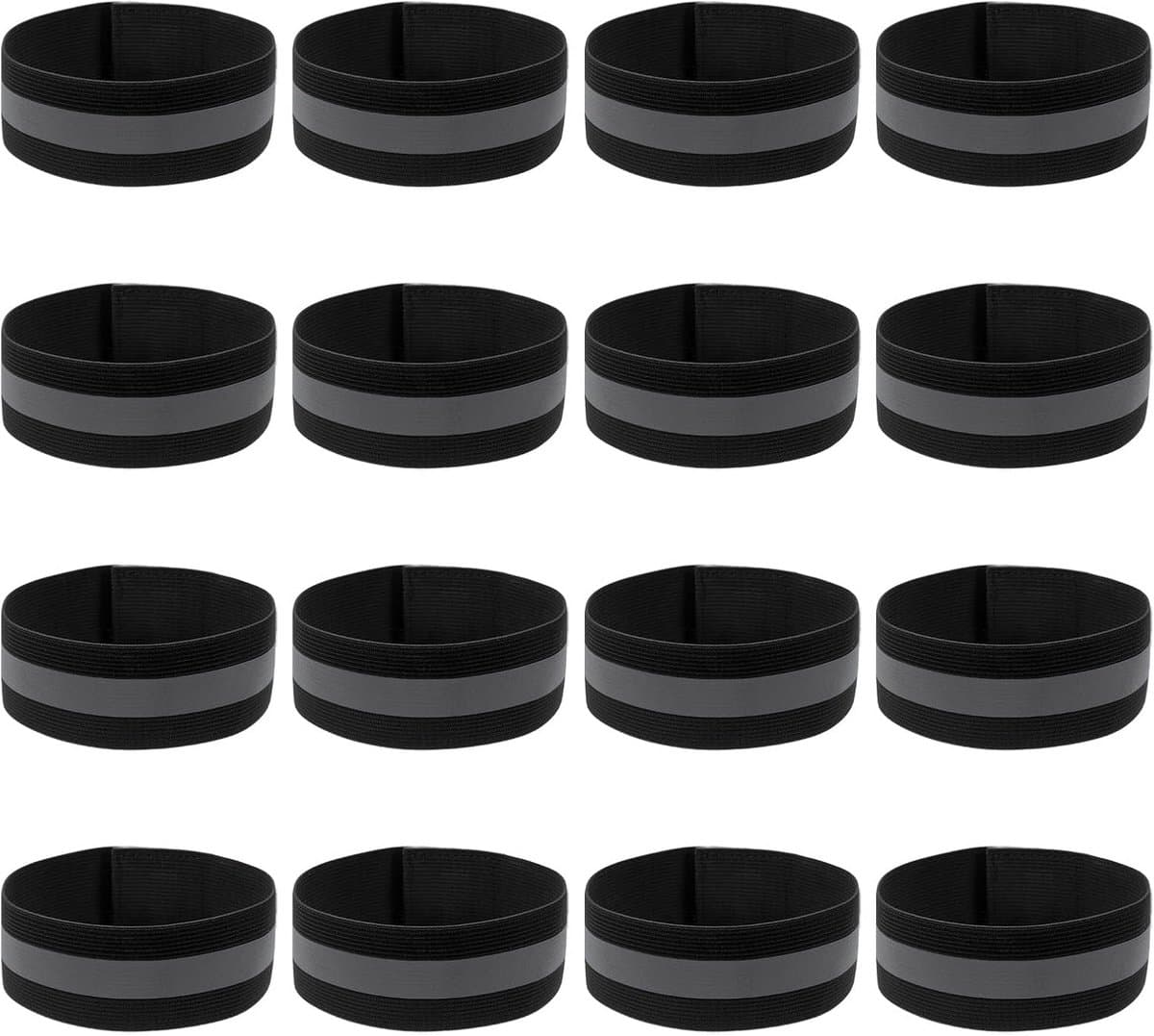 Set van 16 Reflecterende Banden voor Hoge Zichtbaarheid - Armbanden, Enkelbanden voor Nachtsport en Fietsen