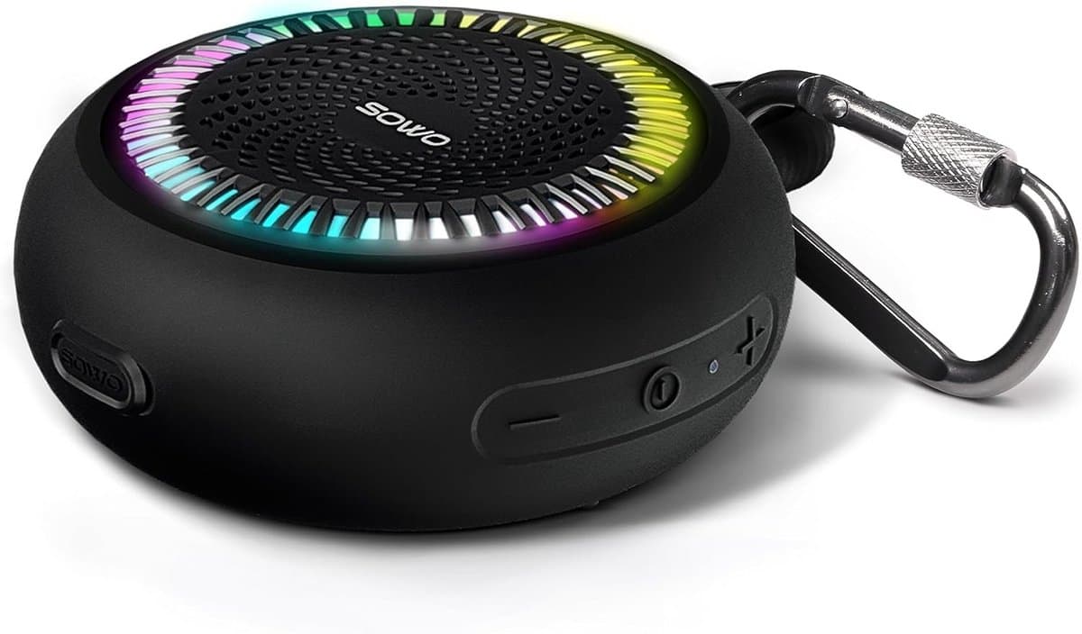 Waterdichte Draadloze Bluetooth Speaker met Clip en Kleurrijke LED Verlichting