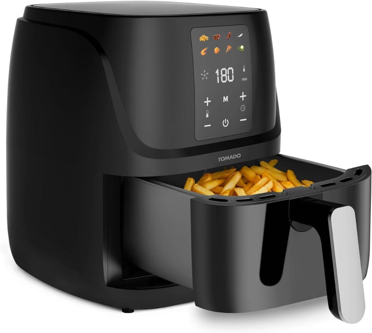 Aura® Airfryer XXL - Mini-oven - Heteluchtfriteuse - 3L - 8 Programma's - Zwart - 33cm x 31cm x 25cm