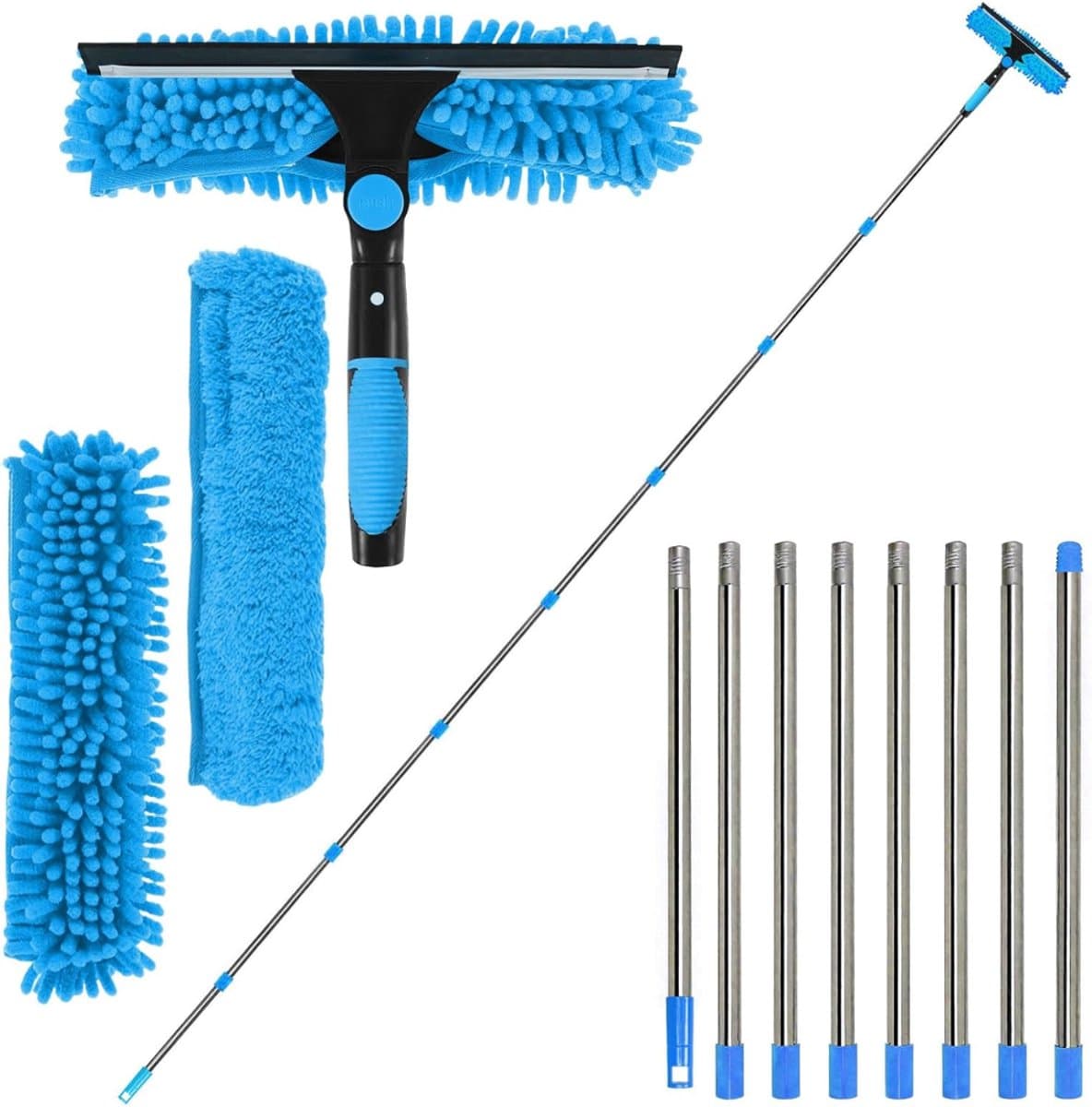 MIRA®Ramenwasser Telescopisch - Ramenwasser - Ruitenreiniger - Blauw - 44cm x 16cm x 8cm
