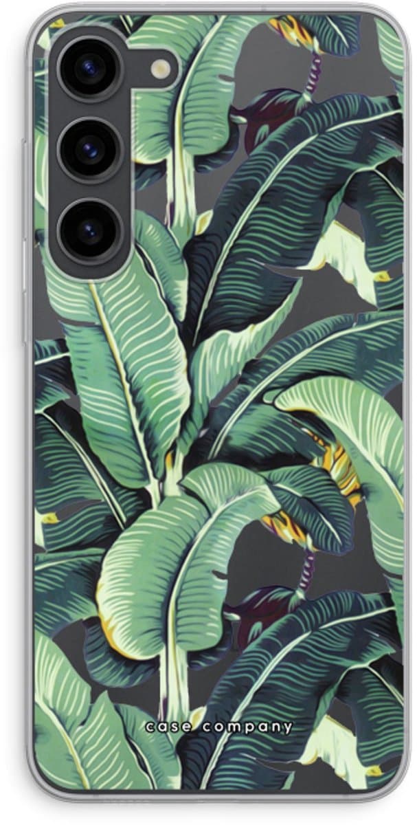 Case Company® - Hoesje geschikt voor Samsung Galaxy S23 Plus hoesje - Bananenbladeren - Soft Cover Telefoonhoesje - Bescherming aan alle Kanten en Schermrand