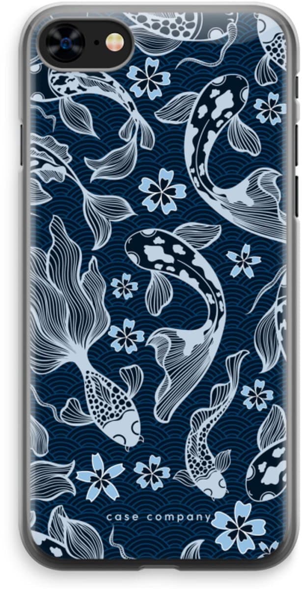 Case Company® - Hoesje geschikt voor iPhone 8 hoesje - Midnight Koi - Soft Cover Telefoonhoesje - Bescherming aan alle Kanten en Schermrand