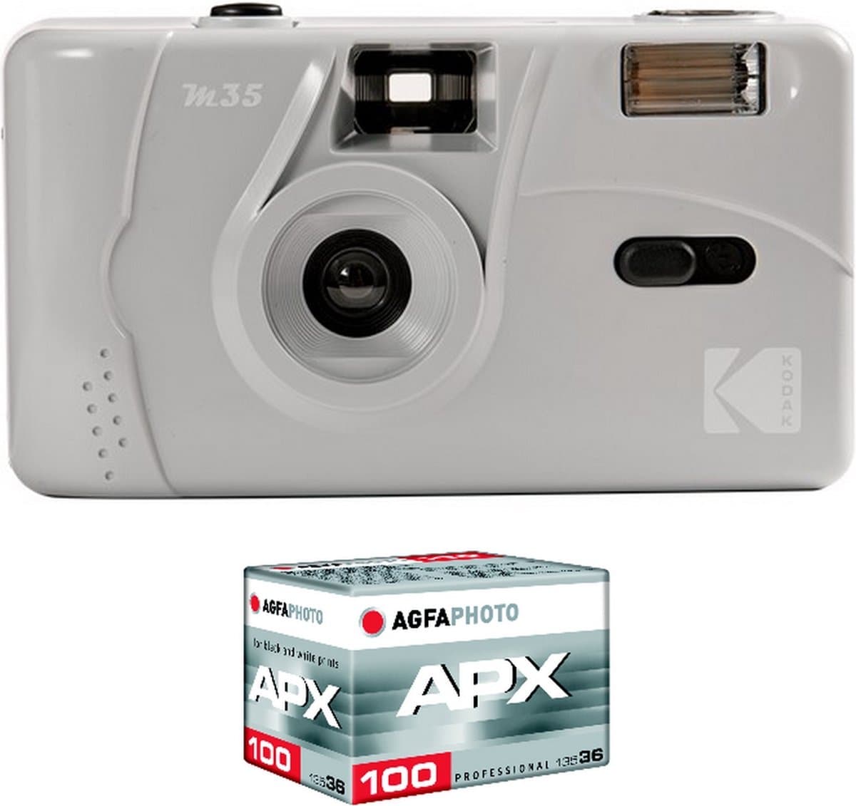 Kodak M35 - Analoge Camera (35mm) - Marble Grey - ISO 200/400 + fotorolletje