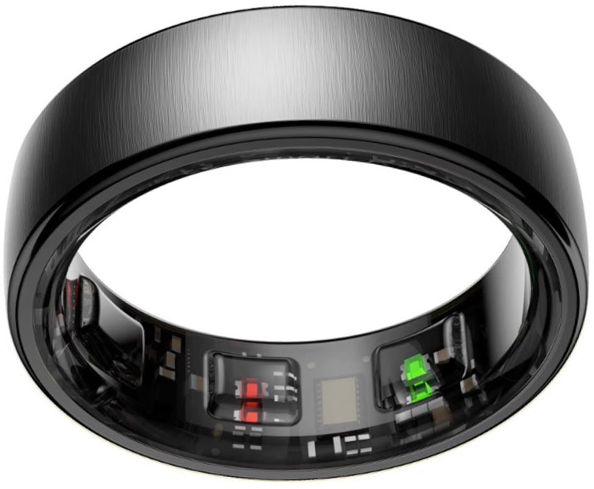 NOLATR Smart Ring NEX – Zonder Abonnement – Premium Activity & Slaap Tracker – 5-7 Dagen Batterij – Matte Afwerking – Zwart – Maat 8