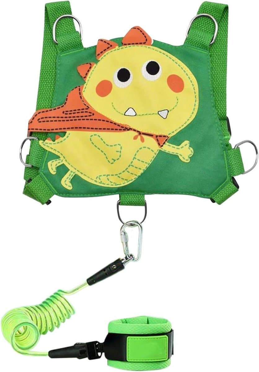 Peuter Harnas Lijn - Veiligheidslijn Kinderen - Veilig Buitenshuis - Betoverend Dinosaurusontwerp - 30 x 20 x 5 cm