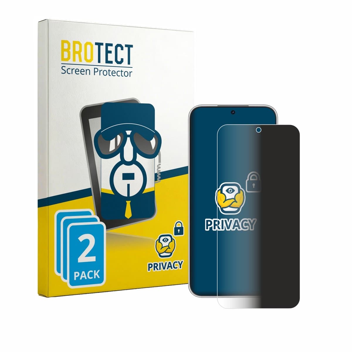 BROTECT - privacy screenprotector voor Huawei Nova 16z - Folie Beschermfolie Blauwlichtfilter 2 Stuks