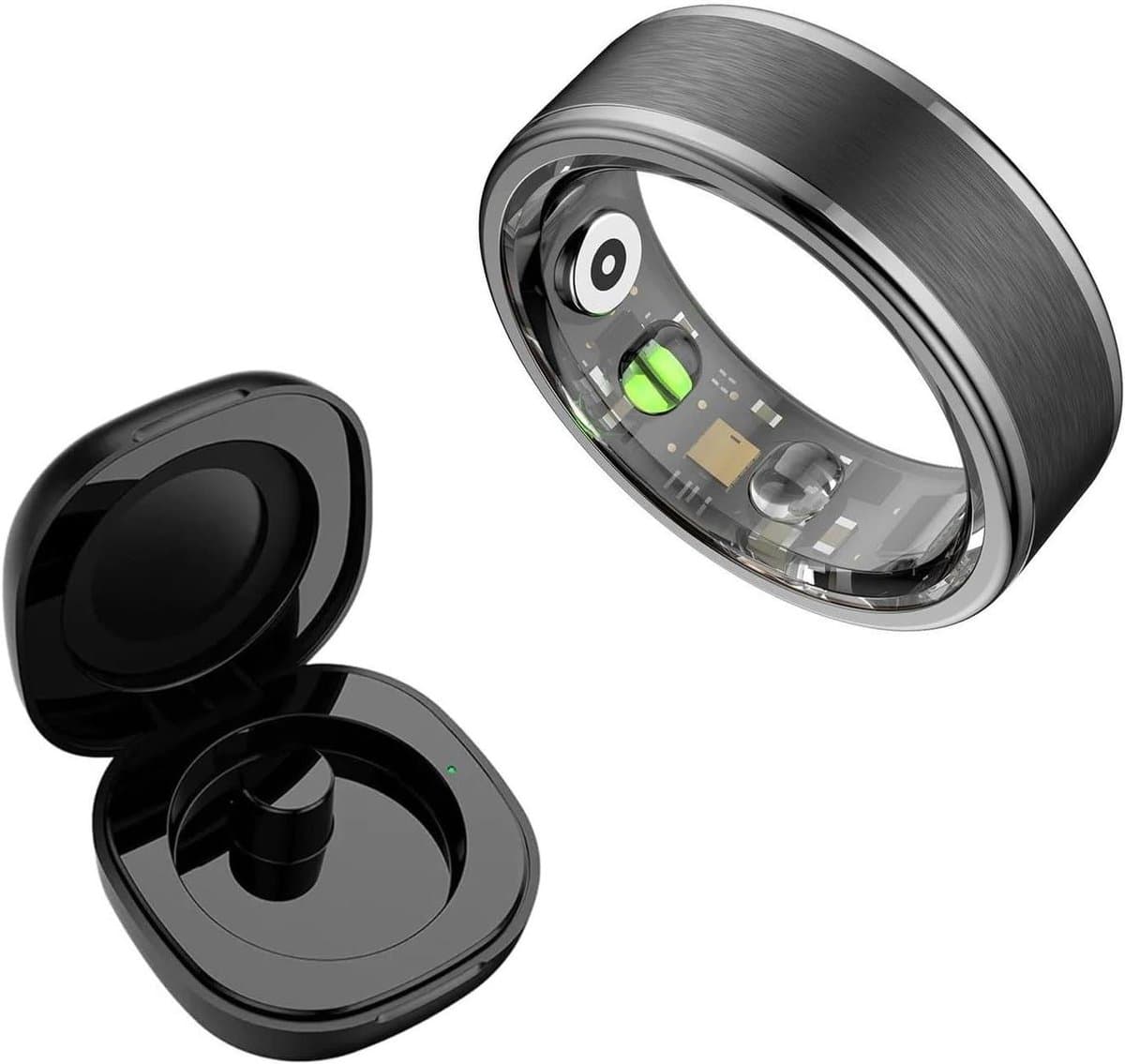 Smart Ring - Fitness Tracker - Gezondheid Monitoren - 5ATM Waterdicht - Ringmaat 62 - Zwart