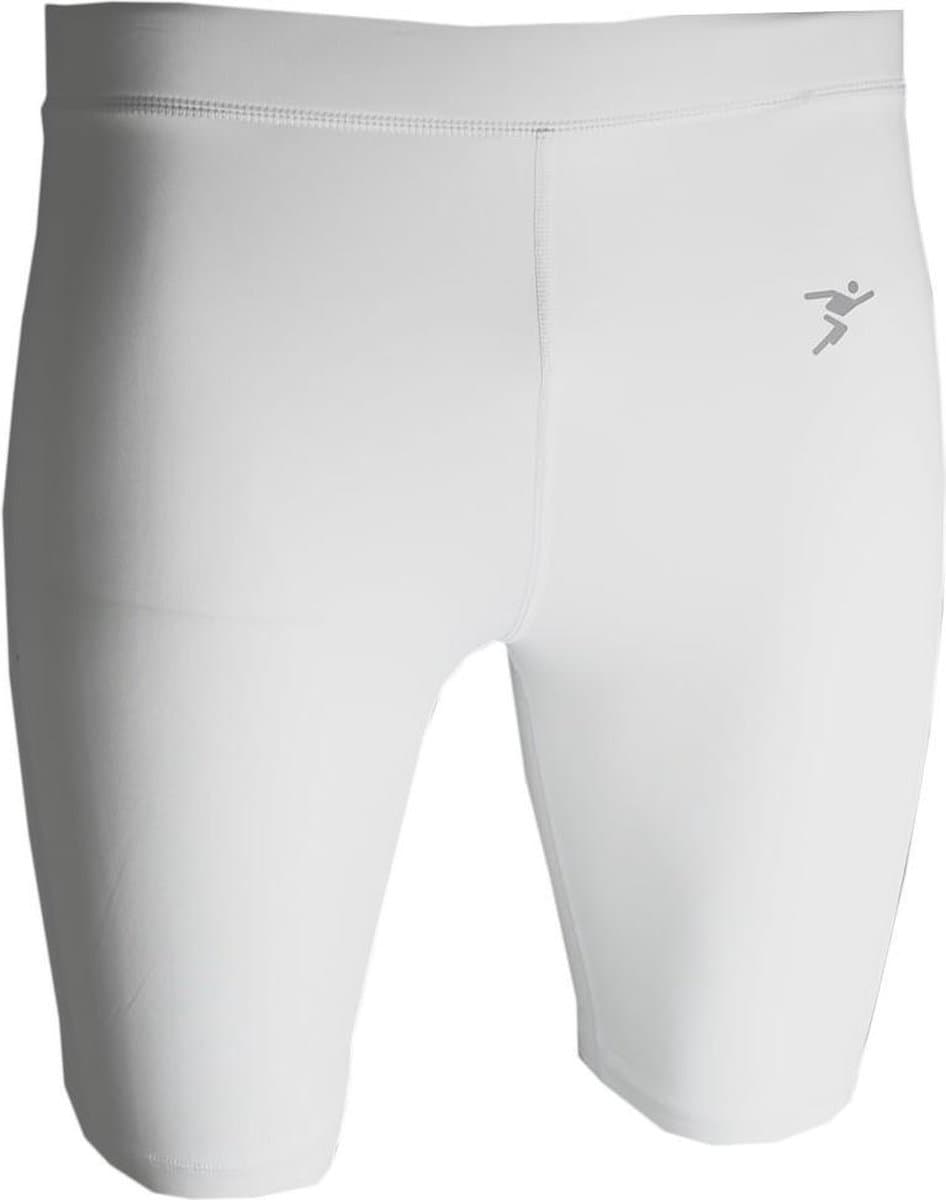 Precision Training Korte Thermobroek Heren Polyester Wit Mt M