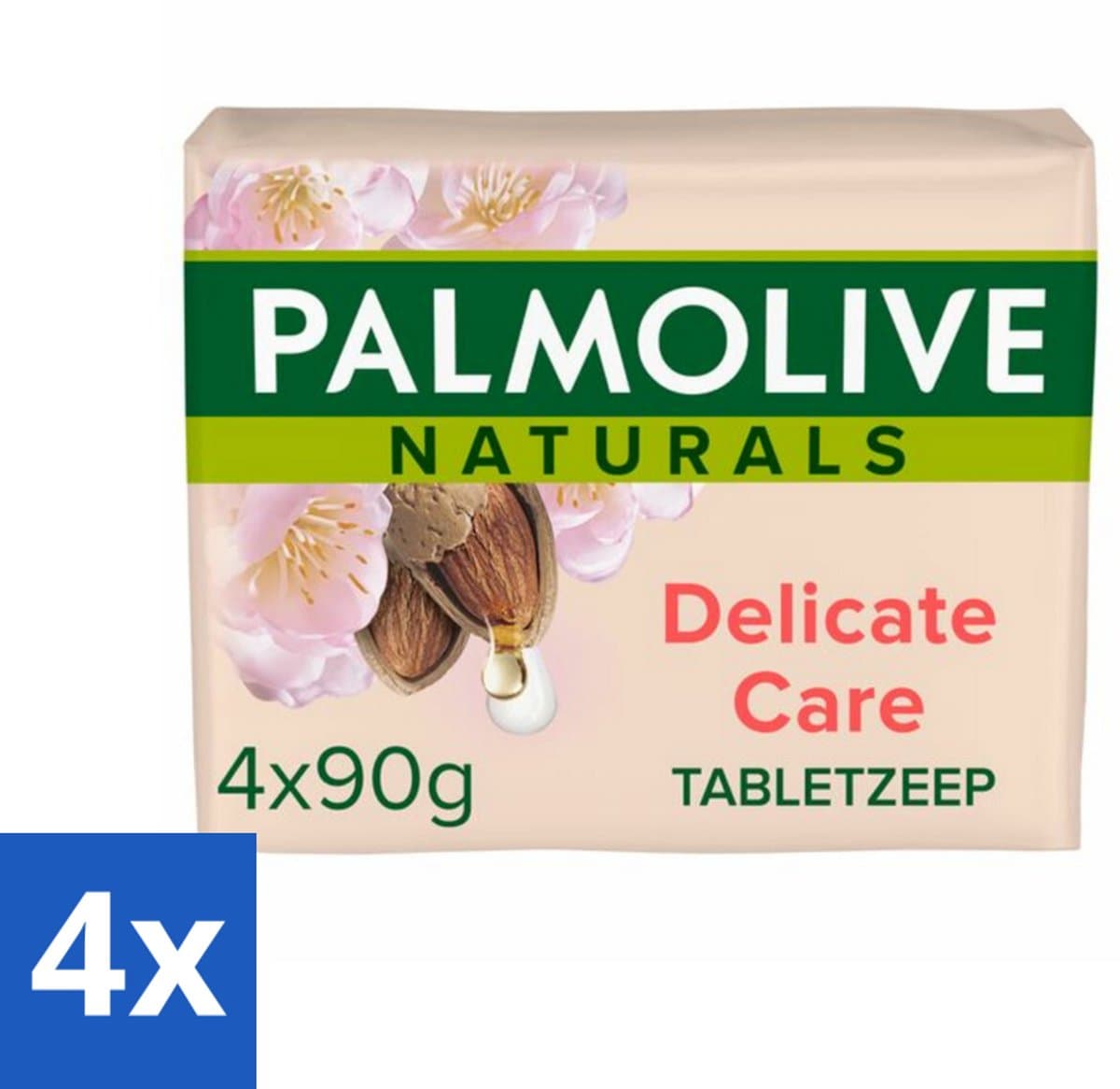 Palmolive Naturals - Tabletzeep - Delicate Care - 4 Zeeptabletten - Voordeelverpakking - 4 stuks