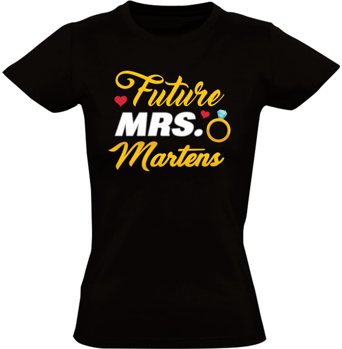 Mrs. Martens Dames T-shirt - Vrijgezellenfeest Shirt voor Vrouwen - Huwelijk - Team Bride