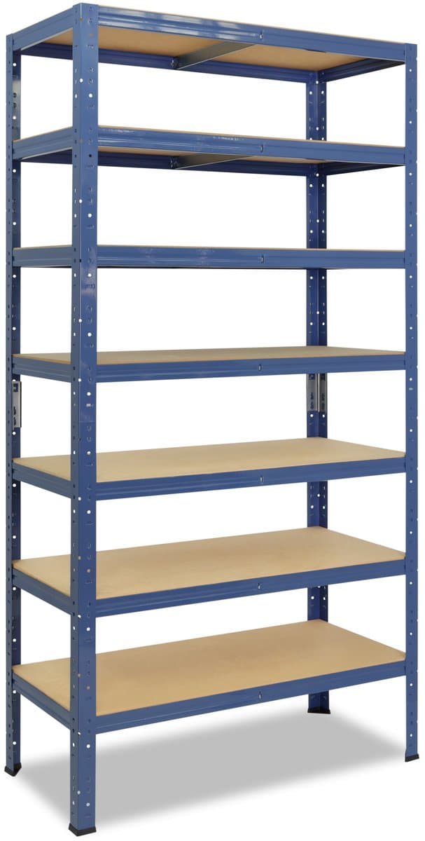 Shelfplaza HOME metalen stellingkast - 230x110x40 cm - blauw - 7 planken