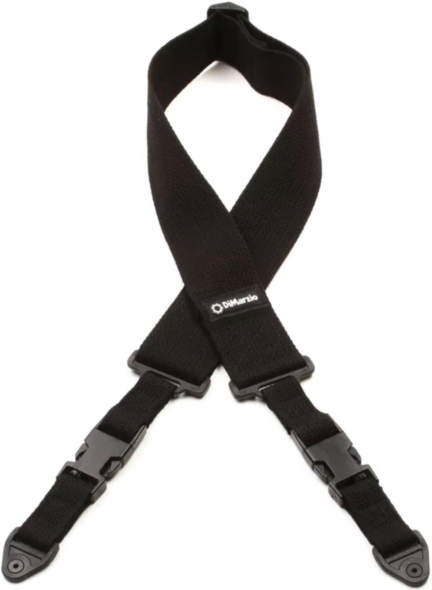 DiMarzio DD2200C ClipLock Cotton 2 Inch Black - Gitaarband
