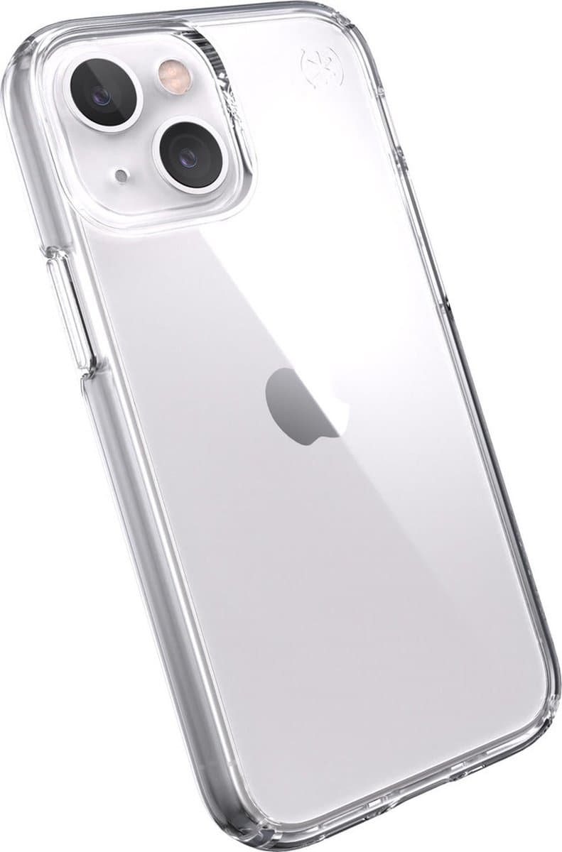 Speck hoesje geschikt voor Apple iPhone 13 Mini - Slank - Kristalhelder - Valbescherming gecertificeerd tot 4 meter - Microban Antibacterieel - Presidio Perfect Clear lijn - Transparant