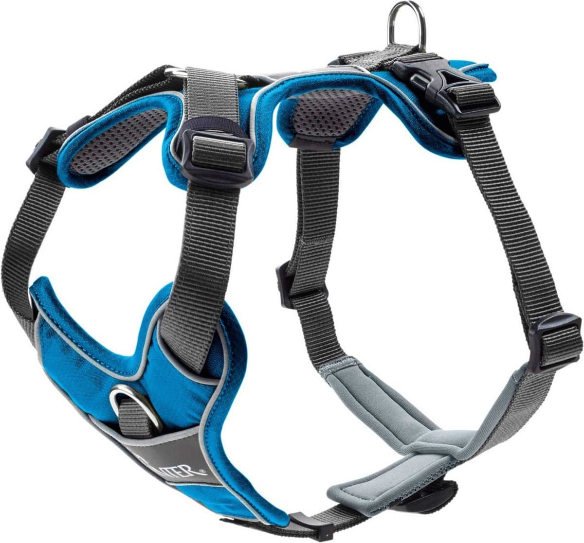 Hunter Harnas Divo Blauw&Grijs - Hondentuig - S/M 52-68 Cm