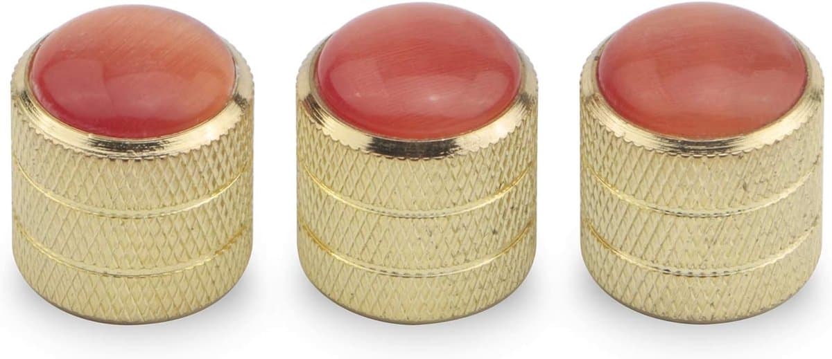 Set van 3 Volume en Toon Knoppen voor Elektrische Gitaar met Rode Edelsteen Top - Accessoires voor Muziekinstrumenten en Gitaaronderdelen